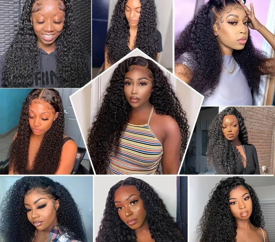 22In Brazilian Hair Water Wave Glueless Wig-13x4 Full Frontal Lace Wig